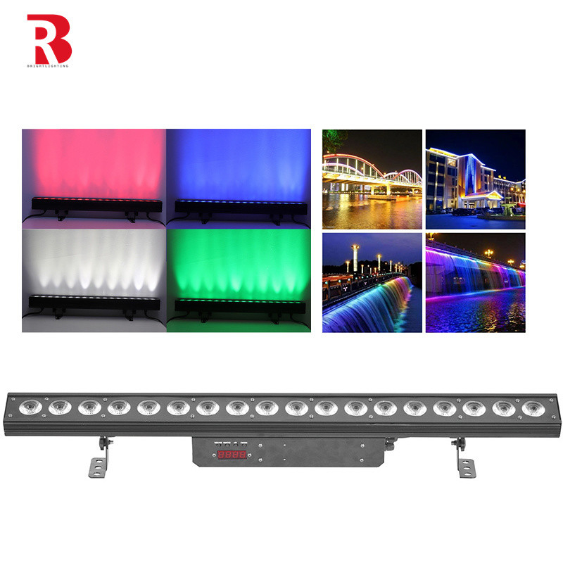 90V 240V Waterproof DMX512 RGBW 4in1 LED Wash Light LED City Light Untuk DJ Disco
