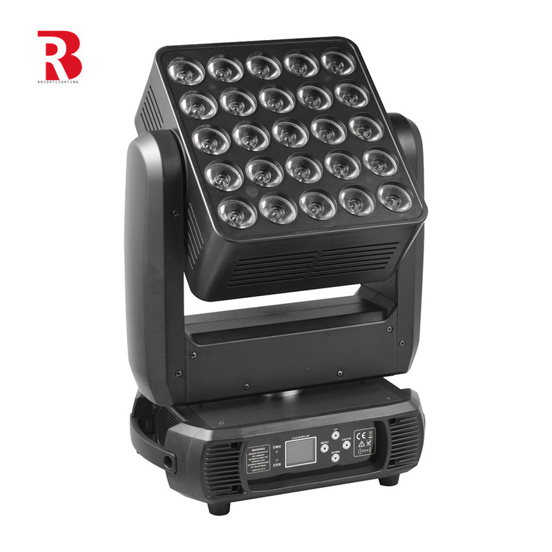 Led Profesional 5 * 5 Matrix Moving Head 12W CREE 4-In-1 Stage Light Untuk Pesta