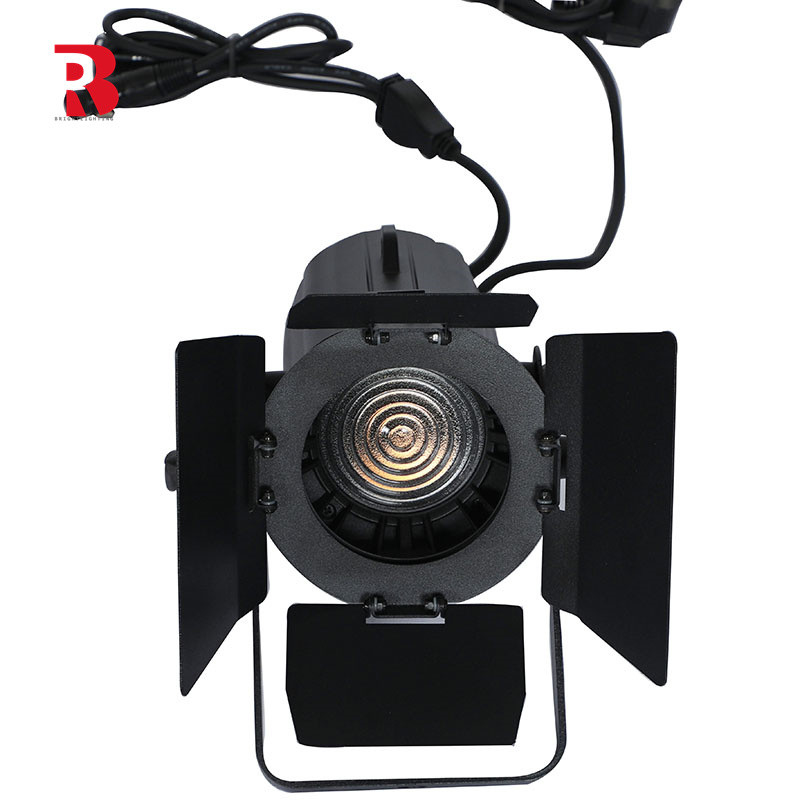 Lampu Sorot Mini Fresnel LED 60W Lampu Studio Panggung Zoom WW / CW Tunggal 60W