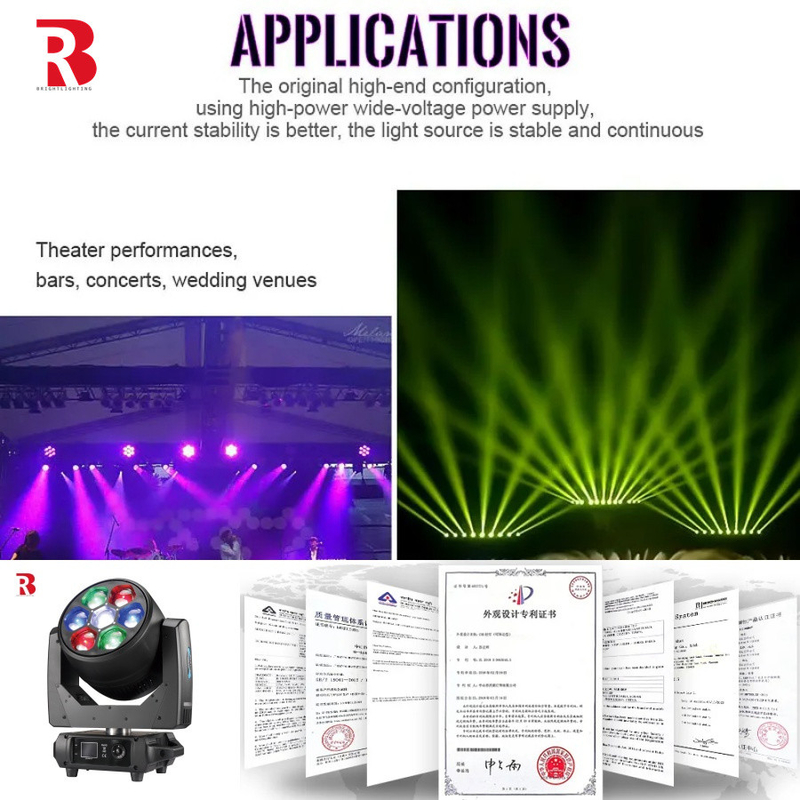 Buat Pengalaman Immersive Dengan RGBW 4in1 LED 7x40W Moving Head Light Untuk Taman Hiburan