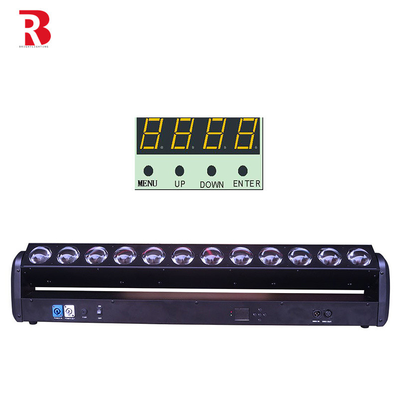 370W LED Bar Light 12*30W 13/57CH LED Moving Head Light Untuk Hiburan
