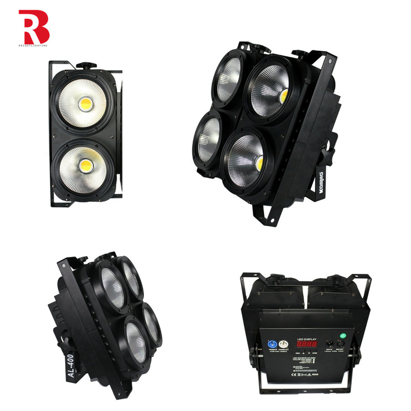 Studio Tv Film Dmx Strobe 2x100w 2 Mata Led Penonton Blinder Light 4x100w 4 Mata Led Blinders