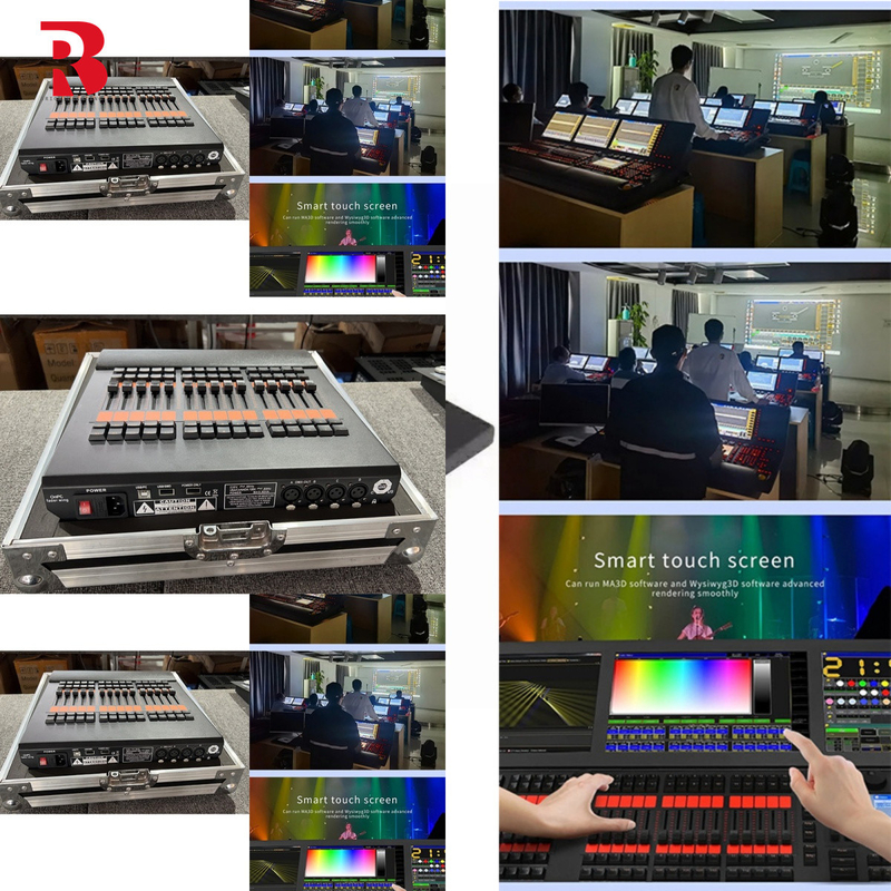 Kualitas Tinggi Pindah Kepala Lampu Controller Fader Wing DJ Lighting Console Untuk Malam Party Lampu