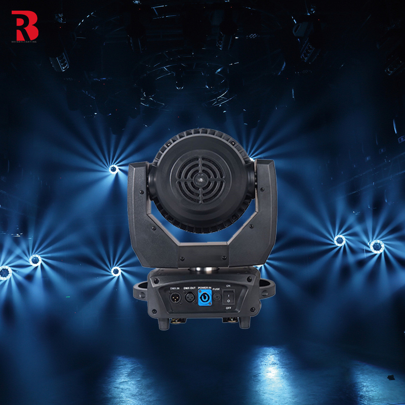 240V LED 19*15W Zoom LCD RGBW Gobo LED Moving Head Stage Light Untuk Teater