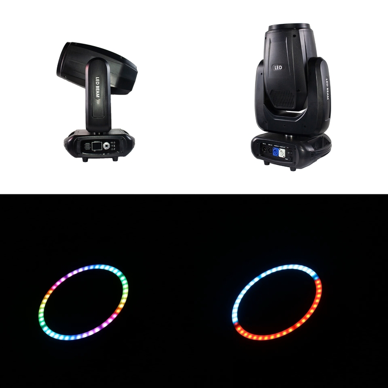 DMX512 LED 200w Indoor Beam Moving Head Wash DJ Stage Light Untuk Klub Malam