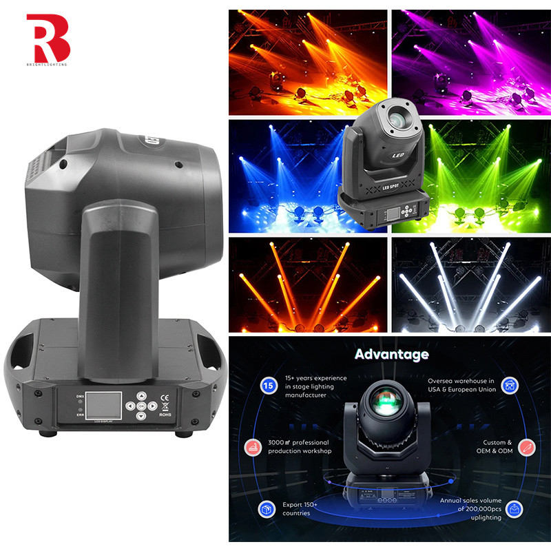 Lampu panggung LED profesional DMX Kontrol Lampu kepala bergerak Spot