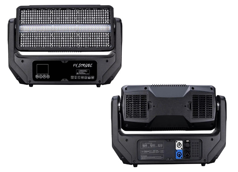 1000W LED Strobe Light RGB 3 in 1 DMX512 Hitam LCD untuk Party Show