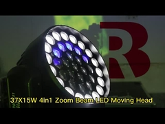 Kepala Pindah LED 37*15W Rgbw 4in1 Kepala Pindah Zoom Cuci LED Jubah