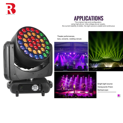 LED Moving Head 37pcs 15W 4-In-1 LED Stage Light Zoom Wash Dengan Efek Tinggi