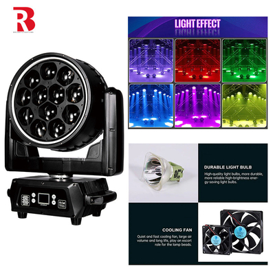 LED Efek Pindah Kepala Beeye Stage 12pcs 40W RGBW Dj Bar Disco Zoom Wash Light
