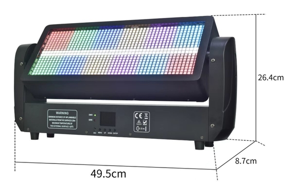 RGB 8+8 RGB Lampu Bergerak Kepala Led Strobe Lampu 300W Daya Untuk Acara